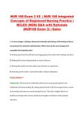 NUR 168 Exam 3 V2  &vert; NUR 168 Integrated &NewLine;Concepts of Registered Nursing Practice &vert; &NewLine;NCLEX &lpar;NGN&rpar; Q&A with Rationale &NewLine;&lpar;NUR168 Exam 3&rpar; &vert; Galen