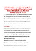 NUR 168 Exam 4 V1 &vert; NUR 168 Integrated &NewLine;Concepts of Registered Nursing Practice &vert; &NewLine;NCLEX &lpar;NGN&rpar; Q&A with Rationale &NewLine;&lpar;NUR168 Exam 4&rpar; &vert; Galen