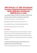 NUR 168 Exam 1 V1 &vert; NUR 168 Integrated &NewLine;Concepts of Registered Nursing Practice &vert; &NewLine;NCLEX &lpar;NGN&rpar; Q&A with Rationale &NewLine;&lpar;NUR168 Exam 1&rpar; &vert; Galen 