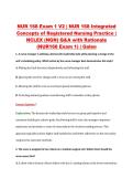 NUR 168 Exam 1 V2 &vert; NUR 168 Integrated &NewLine;Concepts of Registered Nursing Practice &vert; &NewLine;NCLEX &lpar;NGN&rpar; Q&A with Rationale &NewLine;&lpar;NUR168 Exam 1&rpar; &vert; Galen