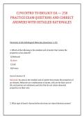 C190 INTRO TO BIOLOGY OA &mdash; 250 &NewLine;PRACTICE EXAM QUESTIONS AND CORRECT &NewLine;ANSWERS WITH DETAILED RATIONALES&NewLine;&NewLine;