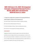 NUR 168 Exam 2 V2 &vert; NUR 168 Integrated &NewLine;Concepts of Registered Nursing Practice &vert; &NewLine;NCLEX &lpar;NGN&rpar; Q&A with Rationale &NewLine;&lpar;NUR168 Exam 2&rpar; &vert; Galen 