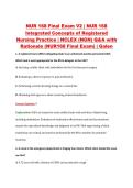 NUR 168 Final Exam V2 &vert; NUR 168 &NewLine;Integrated Concepts of Registered &NewLine;Nursing Practice &vert; NCLEX &lpar;NGN&rpar; Q&A with &NewLine;Rationale &lpar;NUR168 Final Exam&rpar; &vert; Galen