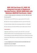 NUR 168 Final Exam V3 &vert; NUR 168 &NewLine;Integrated Concepts of Registered &NewLine;Nursing Practice &vert; NCLEX &lpar;NGN&rpar; Q&A with &NewLine;Rationale &lpar;NUR168 Final Exam&rpar; &vert; Galen 