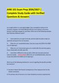 AINS 101 Exam Prep 2026&sol;2027 &vert; &NewLine;Complete Study Guide with Verified Questions & Answers  &NewLine;  &NewLine;