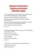 &lpar;Modules 1-8 & Final Exam&rpar; BioChem 210 Exam &ndash; Package Bundle 20262027 update