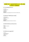 CMRP SET 3 &lpar;QUESTIONS 221&ndash;330&rpar; 2026 LATEST VERSION