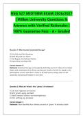 NSG 527 MIDTERM EXAM 2026&sol;2027 &NewLine;&vert; Wilkes University Questions & &NewLine;Answers with Verified Rationales &vert; &NewLine;100&percnt; Guarantee Pass - A&plus; Graded