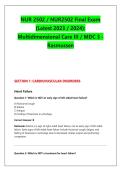 NUR 2502 &sol; NUR2502 Final Exam &NewLine;&lpar;Latest 2023 &sol; 2024&rpar;&colon; &NewLine;Multidimensional Care III &sol; MDC 3 -&NewLine;Rasmussen