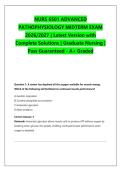 NURS 6501 ADVANCED &NewLine;PATHOPHYSIOLOGY MIDTERM EXAM &NewLine;2026&sol;2027 &vert; Latest Version with &NewLine;Complete Solutions &vert; Graduate Nursing &vert; &NewLine;Pass Guaranteed - A&plus; Graded