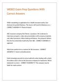 WEBCE Exam Prep Questions With Correct Answers