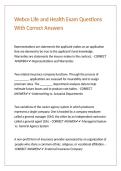 Webce Life and Health Exam Questions With Correct Answers