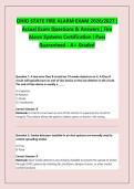 OHIO STATE FIRE ALARM EXAM 2026&sol;2027 &vert; &NewLine;Actual Exam Questions & Answers &vert; Fire &NewLine;Alarm Systems Certification &vert; Pass &NewLine;Guaranteed - A&plus; Graded