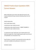 WebCE Practice Exam Questions With Correct Answers