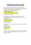 COMMUNITY HEALTH EXAM 2 STUDY GUIDE