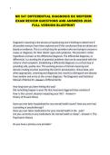 NR 547 DIFFERENTIAL DIAGNOSIS DX MIDTERM EXAM REVIEW QUESTIONS AND ANSWERS
