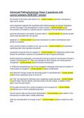 Advanced Pathophysiology Exam 2 questions with &NewLine;correct answers 2026&sol;2027 version 