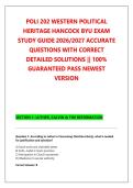 POLI 201 EXAM STUDY GUIDE &NewLine;2026&sol;2027 ACCURATE QUESTIONS &NewLine;WITH CORRECT DETAILED &NewLine;SOLUTIONS &vert;&vert; 100&percnt; GUARANTEED &NewLine;PASS NEWEST VERSION