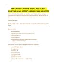 CERTIPROF LEAN SIX SIGMA WHITE BELT PROFESSIONAL CERTIFICATION EXAM