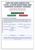 CWB Welding Inspector Level 3 Exam 2026&colon; 220 Q&A with Rationales & Latest CSA W59&sol;W47&period;1 Standards