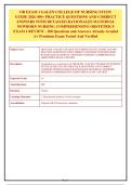 OB EXAM 1 GALEN COLLEGE OF NURSING STUDY&NewLine;GUIDE 2026 300&plus; PRACTICE QUESTIONS AND CORRECT&NewLine;ANSWERS WITH DETAILED RATIONALES MATERNAL&NewLine;NEWBORN NURSING COMPREHENSIVE OBSTETRICS&NewLine;EXAM 1 REVIEW - 208 Questions and Answers Already Graded&NewLine;A&plus; Premium Exam Tested