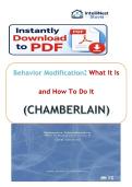 Test Bank for Behavior Modification&colon; What It Is and How To Do It &vert; Learning Theory & Behavior Change&vert; Questions & Answers with Rationales 12th Edition by  Garry Martin isbn-978-1032233147