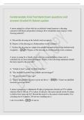 Fundamentals Final Test Bank Exam questions and&NewLine;answers Graded A&plus;&vert;latest update&NewLine;A nurse caring for a client who has an infected wound removes a dressing&NewLine;saturated with blood and purulent drainage&period; How should the nurse dispose of the&NewLine;dressing materi