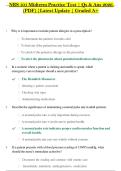 NRS 101 Midterm Practice Test &vert; Qs & Ans 2026 &lpar;PDF&rpar; &vert;Latest Update &vert; Graded A&plus; &vert; West Coast University