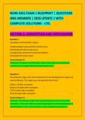 NURS 4341 EXAM 1 BLUEPRINT &vert; QUESTIONS &NewLine;AND ANSWERS &vert; 2026 UPDATE &vert; WITH &NewLine;COMPLETE SOLUTIONS - UTA&period; 
