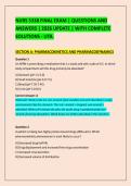 NURS 5338 FINAL EXAM &vert; QUESTIONS AND &NewLine;ANSWERS &vert; 2026 UPDATE &vert; WITH COMPLETE &NewLine;SOLUTIONS - UTA&period; 
