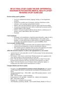 NR547 Final Study Guide &ndash; Differential Diagnosis in Psychiatric-Mental Health Latest Edition &lpar;2026&rpar;