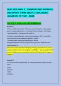 NURS 5339 EXAM 1 &vert; QUESTIONS AND ANSWERS &vert; &NewLine;2026 UPDATE &vert; WITH COMPLETE SOLUTIONS - &NewLine;UNIVERSITY OF TEXAS - TYLER&period; 