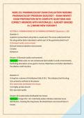 NURS 251 PHARMACOLOGY EXAM EVALUATION NURSING &NewLine;PHARMACOLOGY PROGRAM 2026&sol;2027 &ndash; EXAM NEWEST &NewLine;EXAM PREPARATION WITH COMPLETE QUESTIONS AND &NewLine;CORRECT ANSWERS WITH RATIONALES &vert; ALREADY GRADED &NewLine;A&plus;&vert;&vert;BRAND NEW VERSION&excl;&excl; 