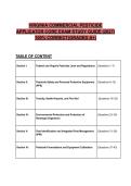 Virginia Commercial Pesticide Applicator Core Exam Study Guide 2026&sol;2027 &ndash; 100&percnt; Correct Verified Practice Test Bank & Comprehensive Answer Key