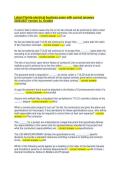 Latest Florida electrical business exam with correct answers &NewLine;2026&sol;2027 version A&plus; Graded 