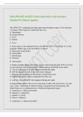 HESI PN EXIT LATEST Exam questions and answers&NewLine;Graded A&plus;&vert;latest update&NewLine;The LPN&sol;LVN is palpating the right upper hypochondriac region of the abdomen&NewLine;of a client&period; What organ lies underneath this area&period;&NewLine;A&period; Duodenum&NewLine;B&period; Gastric Pylorus&NewLine;C&period; Liver&NewLine;D&period; Spleen