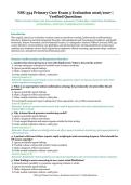 NSG 554 Primary Care Exam 3 Evaluation &ndash; Wilkes University Primary Care Nurse Practitioner Assessment &ndash; 2026&sol;2027 Academic Year &ndash; Verified Questions and Answers for Family Nurse Practitioners