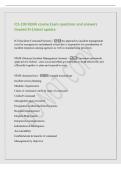 ICS-100 FEMA course Exam questions and answers&NewLine;Graded A&plus;&vert;latest update&NewLine;ICS &lpar;Incident Command System&rpar; - An approach to incident management&NewLine;used for emergencies and planned events that is responsible for coordination of&NewLine;incident responses among agencies