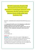 ATI RN Community Health CMS &NewLine;Proctored Exam Practice Exam &NewLine;Assessment Technologies Institute &lpar;ATI&rpar; &NewLine;Community Health Nursing Content &NewLine;Mastery Series &lpar;CMS&rpar; 2026&sol;2027 &NewLine;Academic Year