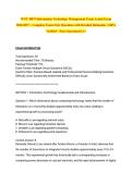 WGU D075 Information Technology Management Exam Actual Exam 2026&sol;2027 &ndash; Complete Exam-Style Questions with Detailed Rationales &vert; 100&percnt; Verified &ndash; Pass Guaranteed A&plus;