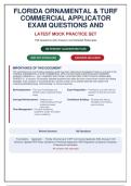Florida Ornamental & Turf Commercial Applicator Exam &lpar;FDACS&rpar; 159 Q&A with Rationales &vert; Latest 2026 Graded A&plus; Verified Solutions