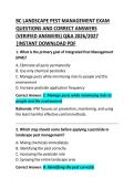 BC Landscape Pest Management Exam Questions and Correct Answers &vert; Comprehensive Practice Guide