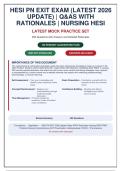 HESI PN Exit Exam 2026 Update &vert; 250 Q&A with Detailed Rationales &vert; Guaranteed Pass