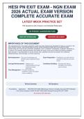 HESI PN Exit Exam NGN 2026 Actual Exam Version&colon; 190 Questions with Detailed Rationales &lpar;100&percnt; Verified Answers&rpar;