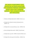 DAT &lpar;DELTA ACHIEVEMENT TEST&rpar; EXAM WITH ACCURATE QUESTIONS AND ANSWERS &lpar;VERIFIED ANSWERS&rpar; &vert; LATEST &lpar;2026&sol;2027&rpar; UPDATED VERSION &vert; 100&percnt; GUARANTEED PASS &lbrace;JUST RELEASED&rcub;