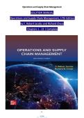 SOLUTION MANUAL&NewLine;Operations and Supply Chain Management&comma; 17th Edition &NewLine;by F&period; Robert Jacobs and Richard Chase&NewLine; Chapters 1 - 22 &vert; Complete ISBN-13 &rlm; &colon; &lrm; 978-1260238907