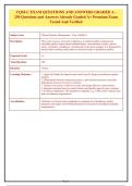 CQM-C EXAM QUESTIONS AND ANSWERS GRADED A -&NewLine;250 Questions and Answers Already Graded A&comma;&plus; Premium Exam&NewLine;Tested And Verified