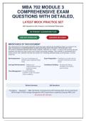 MBA 702 Module 3 Comprehensive Exam&colon; 200 Q&A with Verified Rationales &vert; Brand New A&plus; Graded Guide