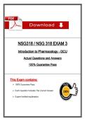 NSG 318 Exam 3 &ndash; Introduction to Pharmacology &lpar;Latest 2026&sol;2027 Update&rpar; &ndash; Actual Questions & Rationalized Answers &ndash; GCU