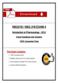 NSG 318 Exam 4 &ndash; Introduction to Pharmacology &lpar;Latest 2026&sol;2027 Update&rpar; &ndash; Actual Questions & Rationalized Answers &ndash; GCU